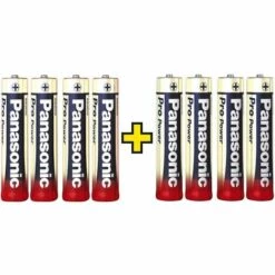 Panasonic Pro Power 4+4 Gratis Pile LR3 (AAA) Alcaline(s) 1.5 V 8 Pc(s) V090031