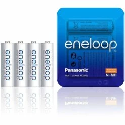 Piles Rechargeables Panasonic Eneloop Lot De 4 Piles AA-LR6 Prêtes à Utiliser