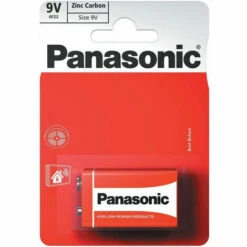 Panasonic Pile Zinc PP3 9V, 1 Pièce (6F22RZ/1BP)