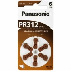 Panasonic PR 312 Hörgeraetezellen Zinc Air - Battery - 1,4 V (PR-312/6LB)