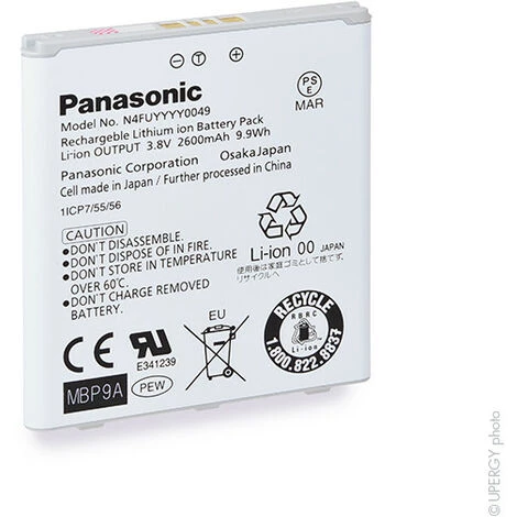 Panasonic - Batterie Téléphone, Smartphone, GSM D'origine Pour Panasonic DMC-CM1 3.8V 26 3 Panasonic - Batterie Téléphone, Smartphone, GSM D'origine Pour Panasonic DMC-CM1 3.8V 26