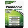 Panasonic Batteries AAA Hybrides Nickel-métal (NiMH) 900 MAh, 1,2 V, 4 Pièces (HHR-4XXE/4B) -Promos PANASONIC Boutique 17181451 1
