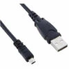Cable USB 2.0-A-mâle, Mini-USB-2.0-fiche Male 8Pin, 90cm, Noir K1HA08AD0001 Pour Appareil Photo OLYMPUS, PANASONIC , LUMIX - NC -Promos PANASONIC Boutique 29213213 1