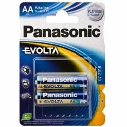 Panasonic Evolta AA LR6EGE/2BP - Piles Alcalines, 1,5 V, 2 Pièces, Bleues