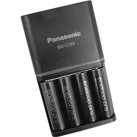 Chargeur De Piles Rondes NiMH Panasonic BQ-CC55E 3 Chargeur De Piles Rondes NiMH Panasonic BQ-CC55E