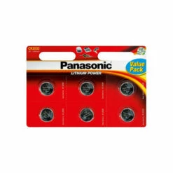 Panasonic Pile Lithium CR2032 3V, Blister De 6 Pièces (CR-2032EL/6B)