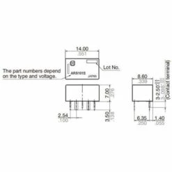 Panasonic ARS1612 Relais Pour Circuits Imprimés 12 V/DC 0.5 A 1 Inverseur (RT) 1 Pc(s) -Promos PANASONIC Boutique 5127432 3