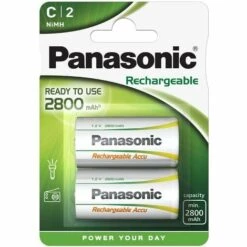 PANASONIC 2 Piles Rechargeables C LR14 HHR-2SRE