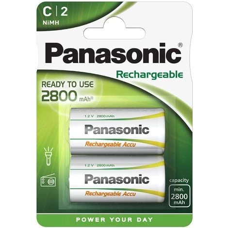 PANASONIC 2 Piles Rechargeables C LR14 HHR-2SRE 3 PANASONIC 2 Piles Rechargeables C LR14 HHR-2SRE