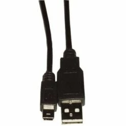 CORDON USB TYPE-A MÂLE/MINI-USB MÂLE (5P.) 2,0M. NOIR Pour Audiovisuel Video PANASONIC