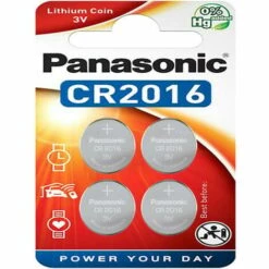 Panasonic Batterie Lithium Knopfzelle CR2016 3V CR-2016EL/4B - Battery - CR2016 (CR-2016EL/4B)