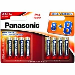 PANASONIC Piles LR06 AA Pro Power 8+8 Gratuites
