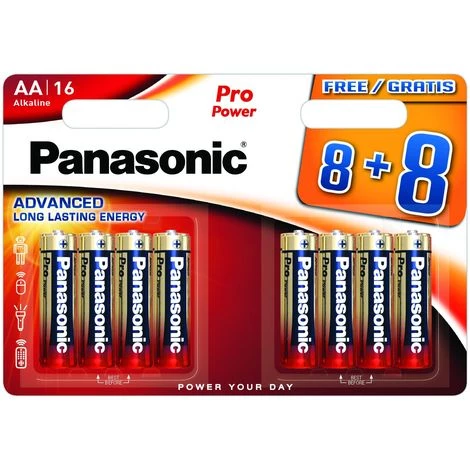 PANASONIC Piles LR06 AA Pro Power 8+8 Gratuites 3 PANASONIC Piles LR06 AA Pro Power 8+8 Gratuites