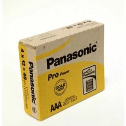Panasonic Connect 30652 Pro Power AAA Battery Blister Packs (Pack Of 12, 4 Pieces Each) (LR03PPG/48BP)