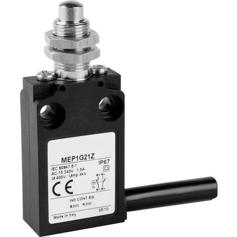 Panasonic MEP1G21Z MEP1G21Z Interrupteur De Fin De Course 24 V 5 A Poussoir Avec Filetage IP67 1 Pc(s) - Noir 4 Panasonic MEP1G21Z MEP1G21Z Interrupteur De Fin De Course 24 V 5 A Poussoir Avec Filetage IP67 1 Pc(s) - Noir – Image 2