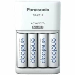 Chargeur De Piles Rondes NiMH Avec Accus Panasonic Advanced BQ-CC17 + 4x Eneloop AA