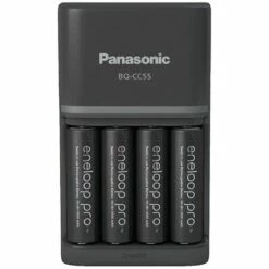 Chargeur De Bloc De Batterie NiMH Avec Accus Panasonic Smart & Quick BQ-CC55 +4x Eneloop Pro AA