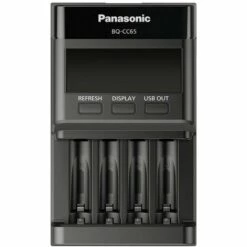 Panasonic BQ-CC65E Chargeur De Piles Rondes NiMH LR03 (AAA), LR6 (AA)