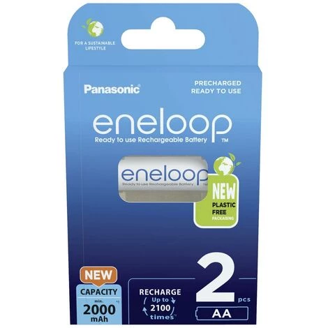 Pile Rechargeable LR6 (AA) NiMH Panasonic Eneloop HR06 2000 MAh 1.2 V 2 Pc(s) 3 Pile Rechargeable LR6 (AA) NiMH Panasonic Eneloop HR06 2000 MAh 1.2 V 2 Pc(s)