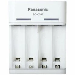 Panasonic BQ-CC61 Chargeur De Piles Rondes NiMH LR03 (AAA), LR6 (AA)
