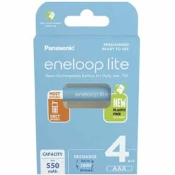Panasonic Eneloop Lite HR03 Pile Rechargeable LR3 (AAA) NiMH 550 MAh 1.2 V 4 Pc(s)