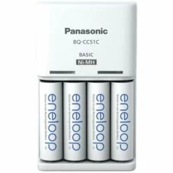Bloc Chargeur NiMH Avec Accus Panasonic Basic BQ-CC51 + 4x Eneloop AA