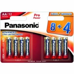 PANASONIC Piles LR06 AA Pro Power 8+4 Gratuites