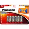 PANASONIC Piles LR03 AAA Pro Power 6+4 Gratuites