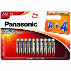 PANASONIC Piles LR03 AAA Pro Power 6+4 Gratuites