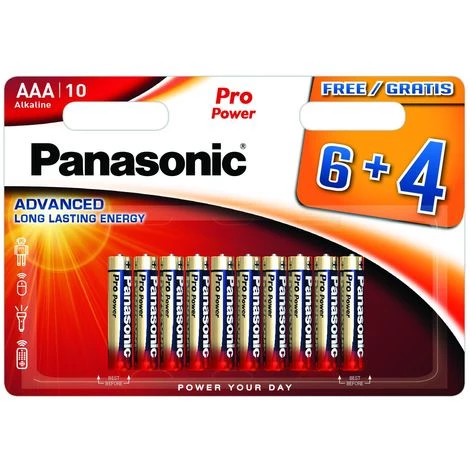 PANASONIC Piles LR03 AAA Pro Power 6+4 Gratuites 3 PANASONIC Piles LR03 AAA Pro Power 6+4 Gratuites