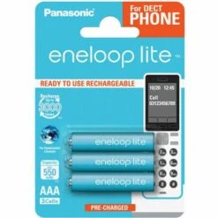 Panasonic Eneloop Lite HR03 Pile Rechargeable LR3 (AAA) NiMH 550 MAh 1.2 V 3 Pc(s) -Promos PANASONIC Boutique 9297517 3